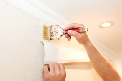 Pose de papier peint à Lodes — revêtements muraux et toiles de verre